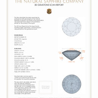 1.10 Ct.Tw.Total Carat Weight Color Change Sapphire Pair from Ceylon (Sri Lanka) 3 D Scan Report