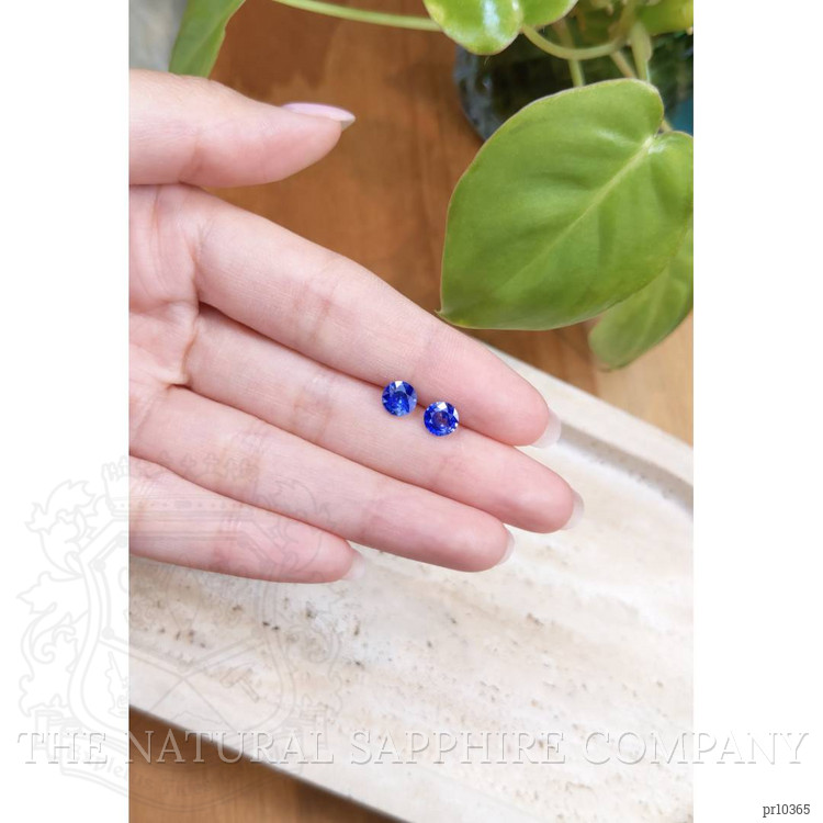2.09 Ct.Tw. Blue Sapphire Pair from Ceylon (Sri Lanka)
