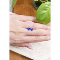 2.09&nbsp;Ct.Tw.Total Carat Weight Blue Sapphire Pair from Ceylon (Sri Lanka) Life Style