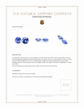 1.69 Ct.Tw.Total Carat Weight Blue Sapphire Pair from Ceylon (Sri Lanka) Appraisal