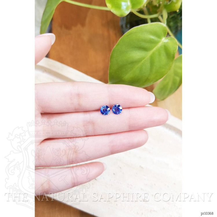 1.74 Ct.Tw. Blue Sapphire Pair from Ceylon (Sri Lanka)