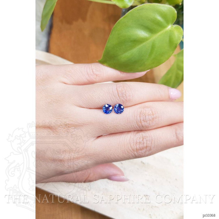 1.74 Ct.Tw. Blue Sapphire Pair from Ceylon (Sri Lanka)