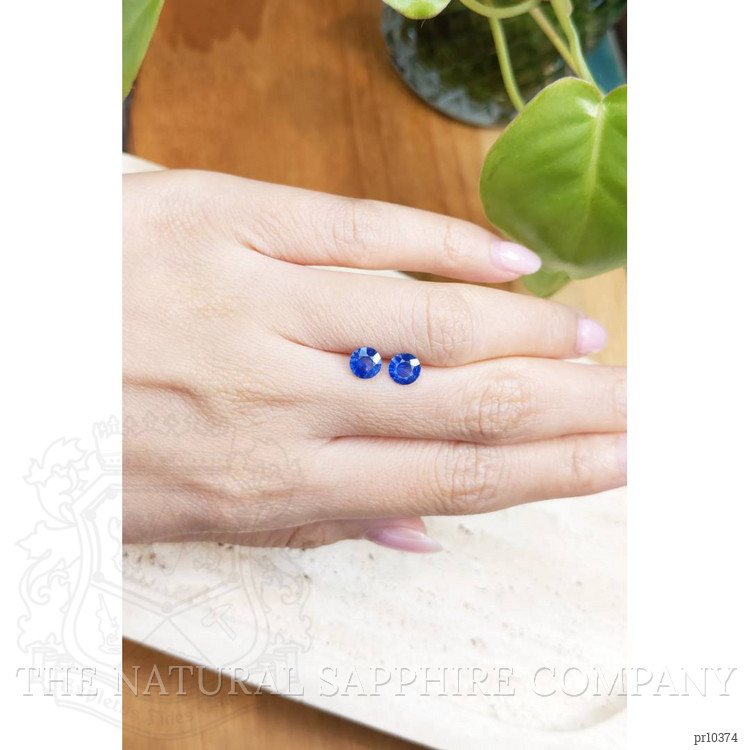 1.70 Ct.Tw. Blue Sapphire Pair from Ceylon (Sri Lanka)