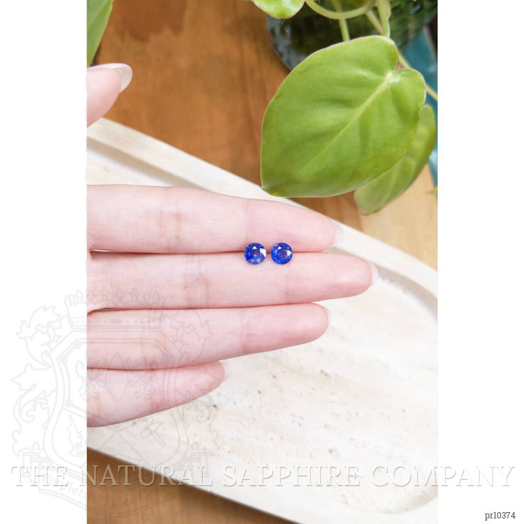 1.70 Ct.Tw. Blue Sapphire Pair from Ceylon (Sri Lanka)
