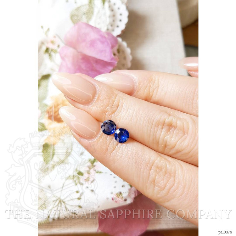 1.57 Ct.Tw. Blue Sapphire Pair from Ceylon (Sri Lanka)