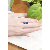 2.20&nbsp;Ct.Tw.Total Carat Weight Blue Sapphire Pair from Ceylon (Sri Lanka) Life Style