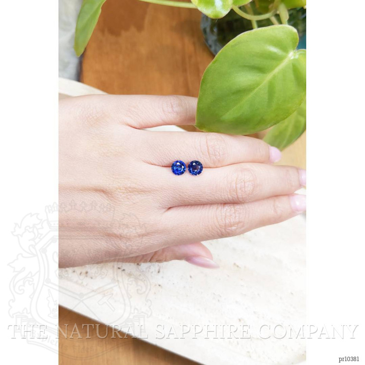2.20 Ct.Tw. Blue Sapphire Pair from Ceylon (Sri Lanka)