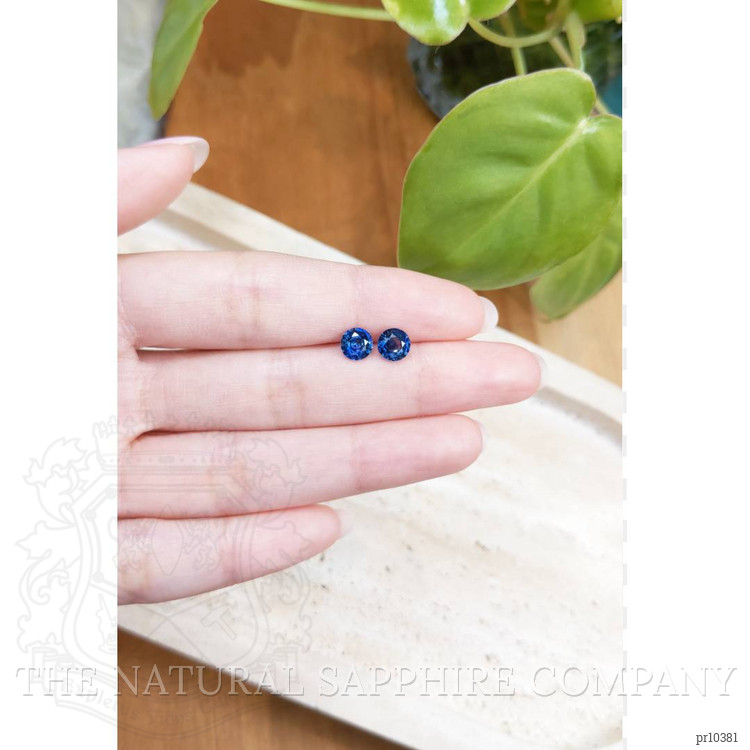 2.20 Ct.Tw. Blue Sapphire Pair from Ceylon (Sri Lanka)