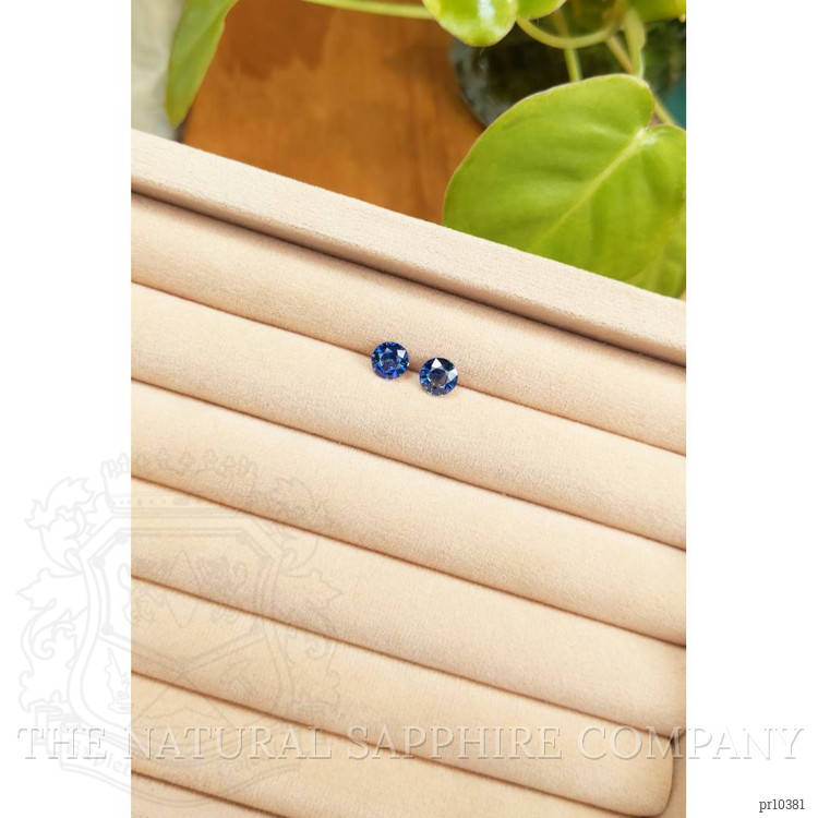 2.20 Ct.Tw. Blue Sapphire Pair from Ceylon (Sri Lanka)