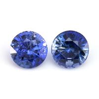 2.14&nbsp;Ct.Tw.Total Carat Weight Blue Sapphire Pair from Ceylon (Sri Lanka) Video