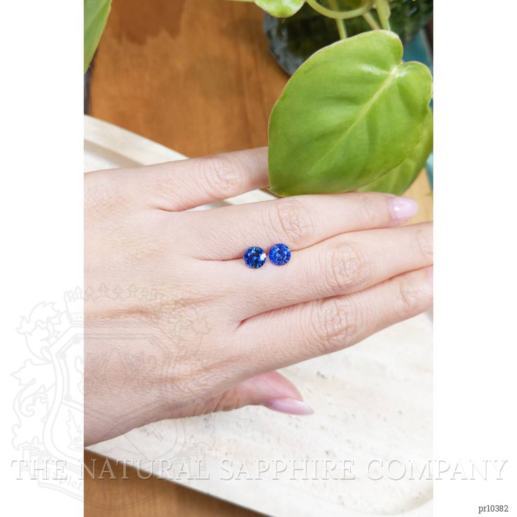 2.14 Ct.Tw. Blue Sapphire Pair from Ceylon (Sri Lanka)