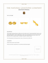 9.04 Ct.Tw.Total Carat Weight Citrine Pair from Brazil Appraisal