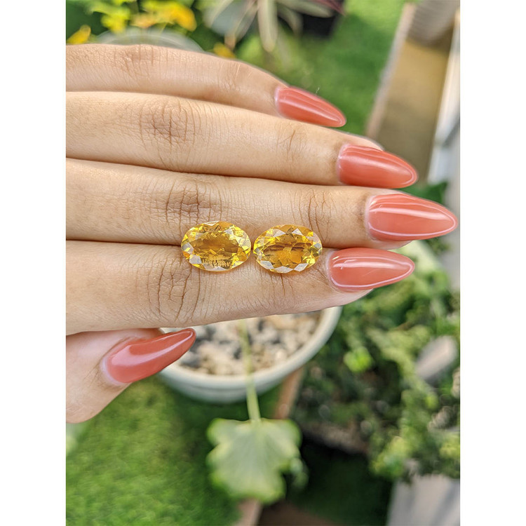 9.04 Ct.Tw. Citrine Pair from Brazil