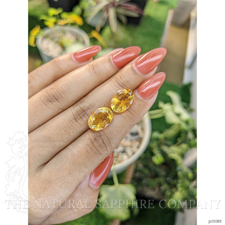 9.04 Ct.Tw. Citrine Pair from Brazil