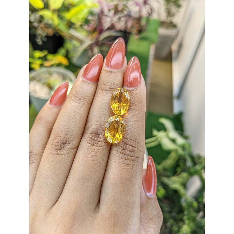 9.04 Ct.Tw. Citrine Pair from Brazil