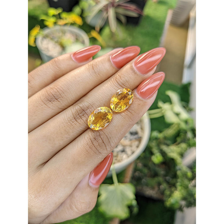 9.04 Ct.Tw. Citrine Pair from Brazil