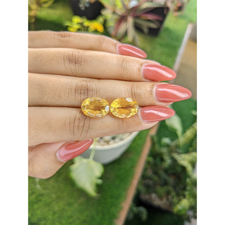 10.78 Ct.Tw. Citrine Pair from Brazil