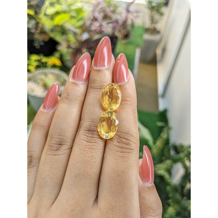 10.78 Ct.Tw. Citrine Pair from Brazil