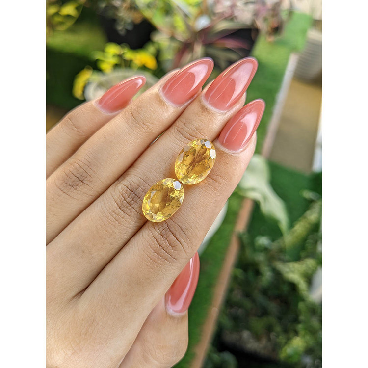 10.78 Ct.Tw. Citrine Pair from Brazil