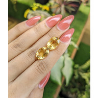 10.01 Ct.Tw.Total Carat Weight Citrine Pair from Brazil Life Style