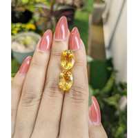 10.34 Ct.Tw.Total Carat Weight Citrine Pair from Brazil Life Style