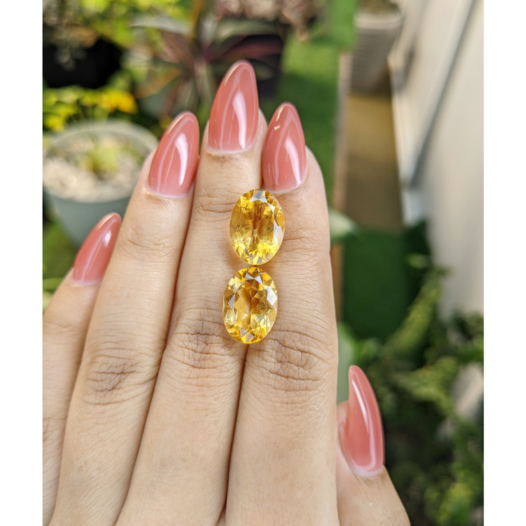 10.34 Ct.Tw. Citrine Pair from Brazil