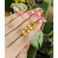 10.34 Ct.Tw.Total Carat Weight Citrine Pair from Brazil Life Style
