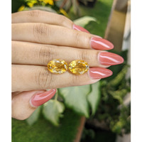 10.34 Ct.Tw.Total Carat Weight Citrine Pair from Brazil Life Style