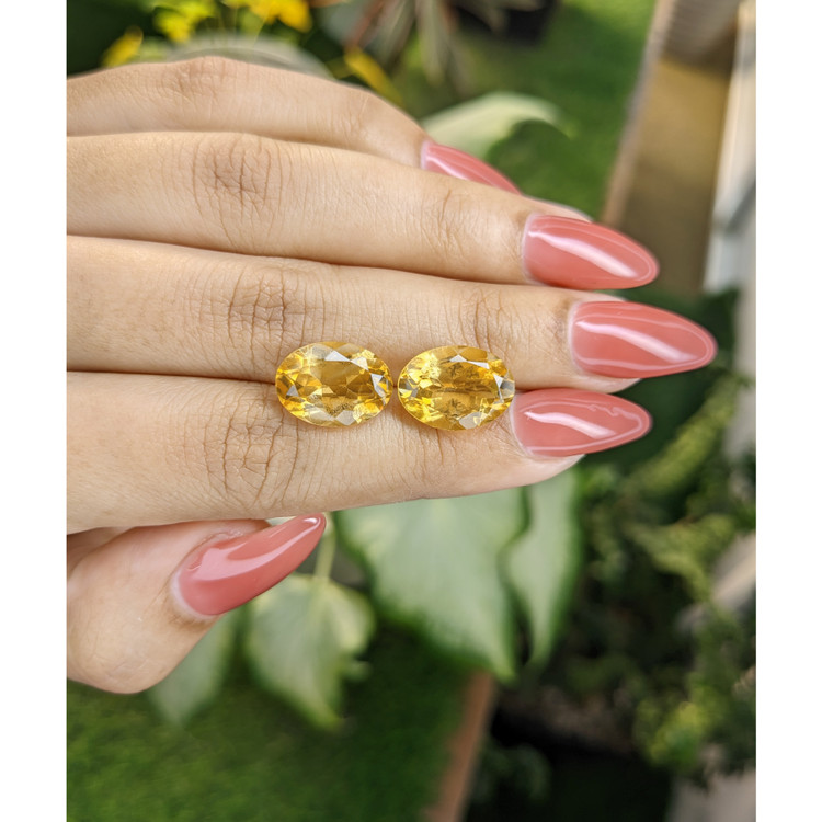 10.34 Ct.Tw. Citrine Pair from Brazil