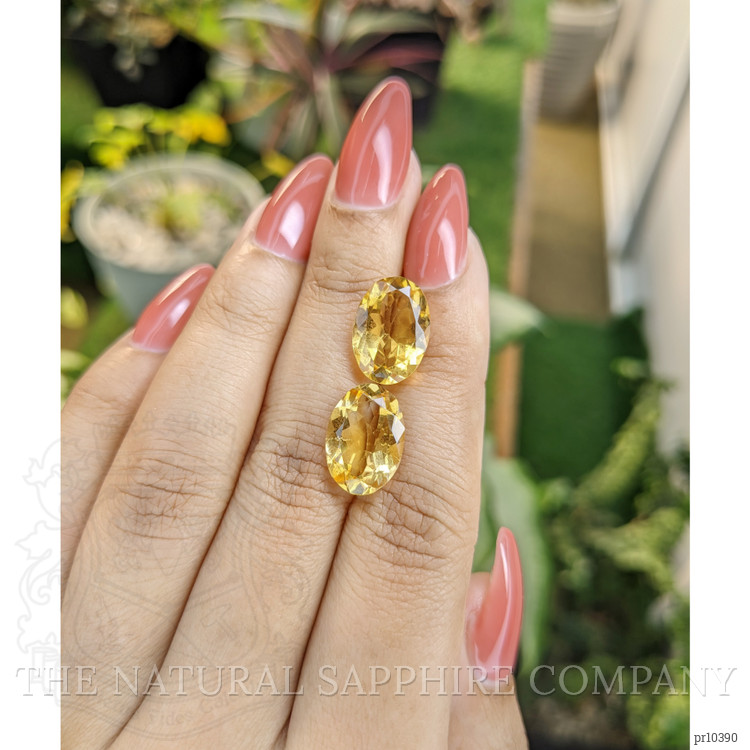 9.29 Ct.Tw. Citrine Pair from Brazil
