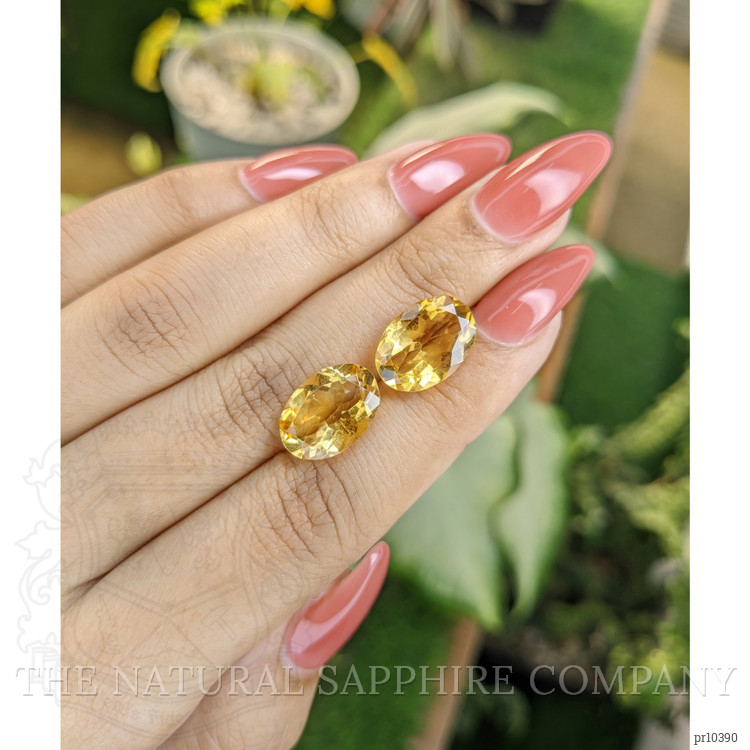 9.29 Ct.Tw. Citrine Pair from Brazil
