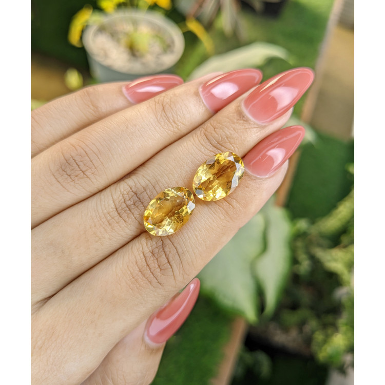 9.29 Ct.Tw. Citrine Pair from Brazil