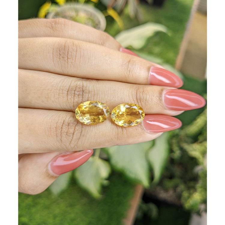 9.29 Ct.Tw. Citrine Pair from Brazil
