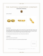 10.23 Ct.Tw.Total Carat Weight Citrine Pair from Brazil Appraisal