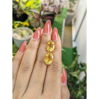 10.23 Ct.Tw.Total Carat Weight Citrine Pair from Brazil Life Style
