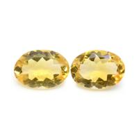 9.24 Ct.Tw.Total Carat Weight Citrine Pair from Brazil Video
