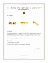 12.42 Ct.Tw.Total Carat Weight Citrine Pair from Brazil Appraisal