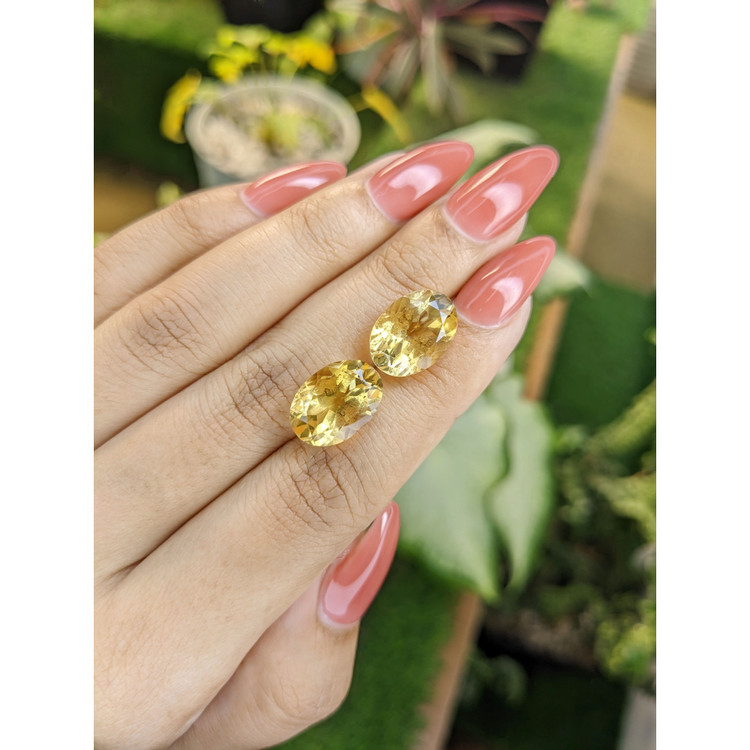 12.42 Ct.Tw. Citrine Pair from Brazil