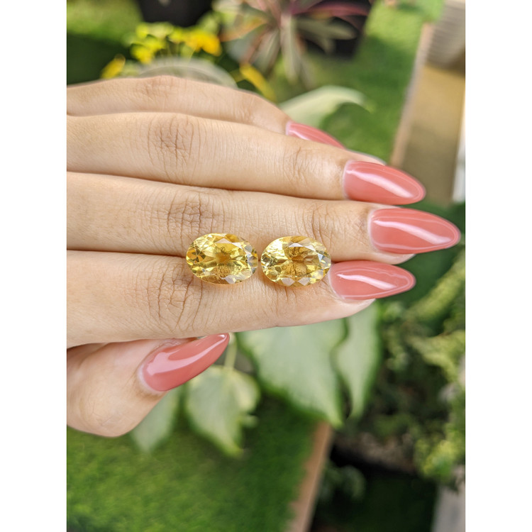 12.42 Ct.Tw. Citrine Pair from Brazil