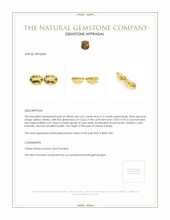10.36 Ct.Tw.Total Carat Weight Citrine Pair from Brazil Appraisal