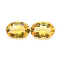 8.96 Ct.Tw.Total Carat Weight Citrine Pair from Brazil Video