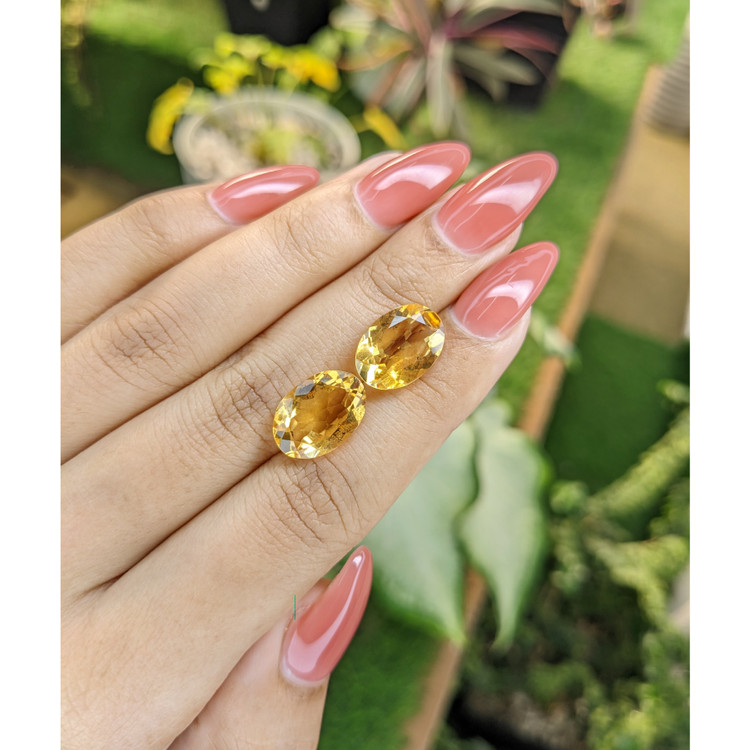 8.96 Ct.Tw. Citrine Pair from Brazil