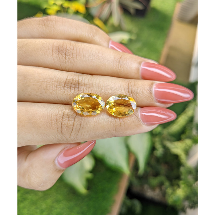 8.96 Ct.Tw. Citrine Pair from Brazil