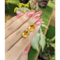 9.08 Ct.Tw.Total Carat Weight Citrine Pair from Brazil Life Style