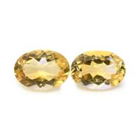 11.04 Ct.Tw.Total Carat Weight Citrine Pair from Brazil Video