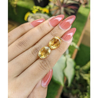 11.04 Ct.Tw.Total Carat Weight Citrine Pair from Brazil Life Style