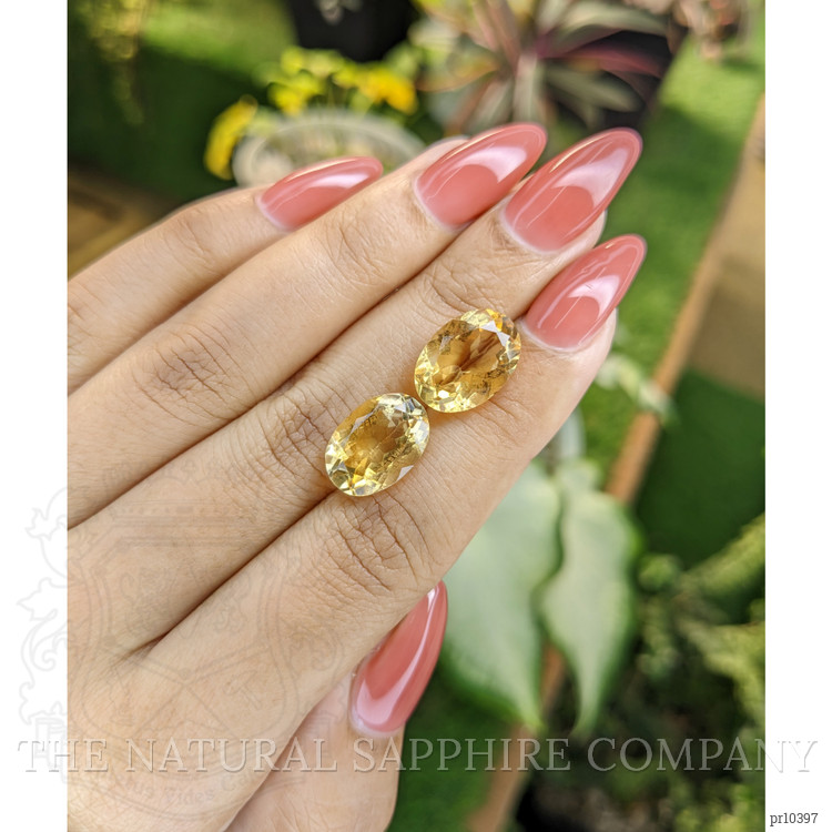 11.04 Ct.Tw. Citrine Pair from Brazil