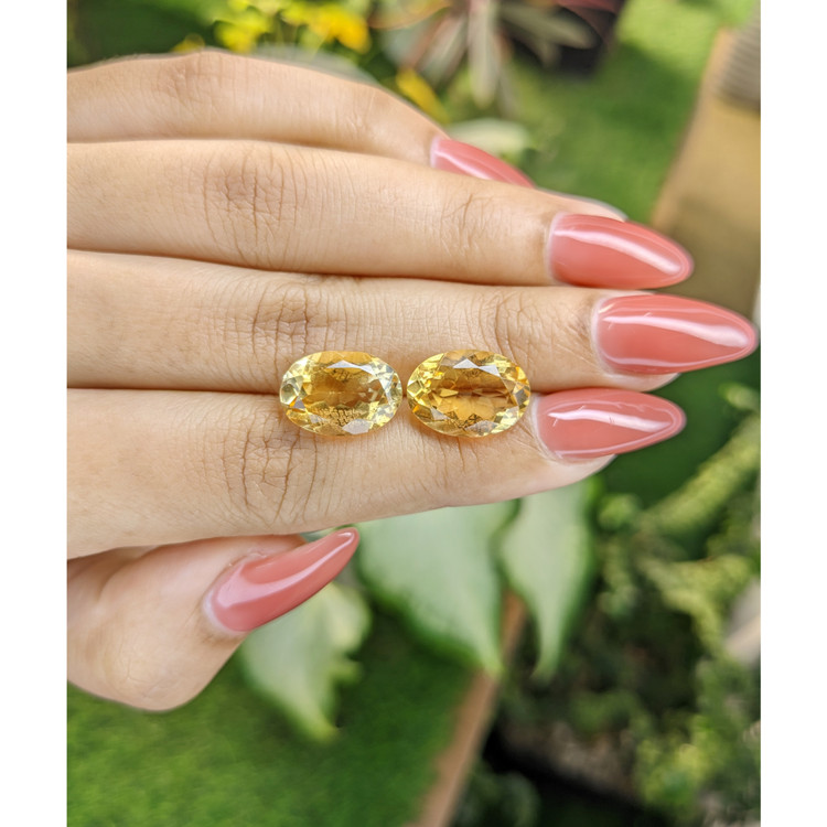 11.04 Ct.Tw. Citrine Pair from Brazil
