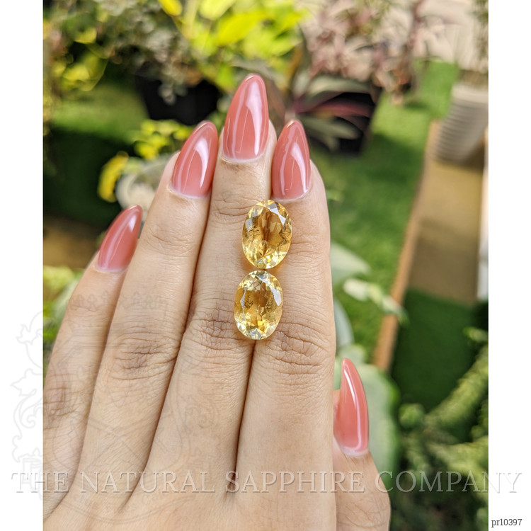 11.04 Ct.Tw. Citrine Pair from Brazil