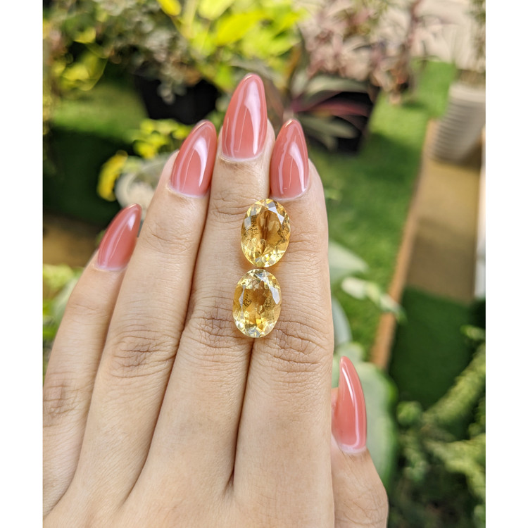 11.04 Ct.Tw. Citrine Pair from Brazil
